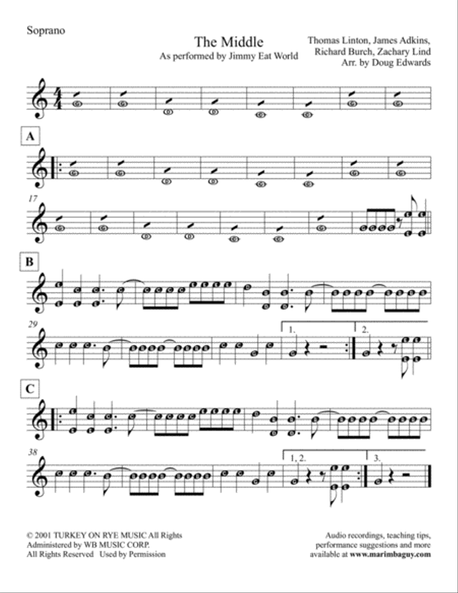 The Middle Percussion Ensemble scores gallery preview page 3