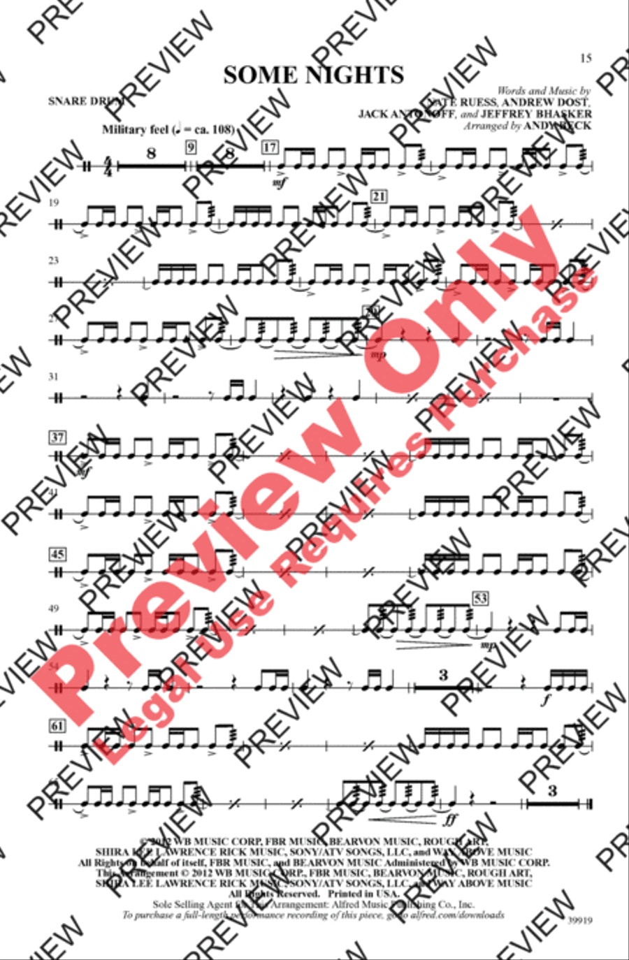 Some Nights Men's Choir scores gallery preview page 15