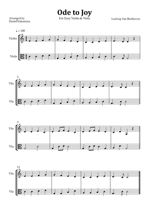 Ode to Joy (Easy Violin and Viola)
