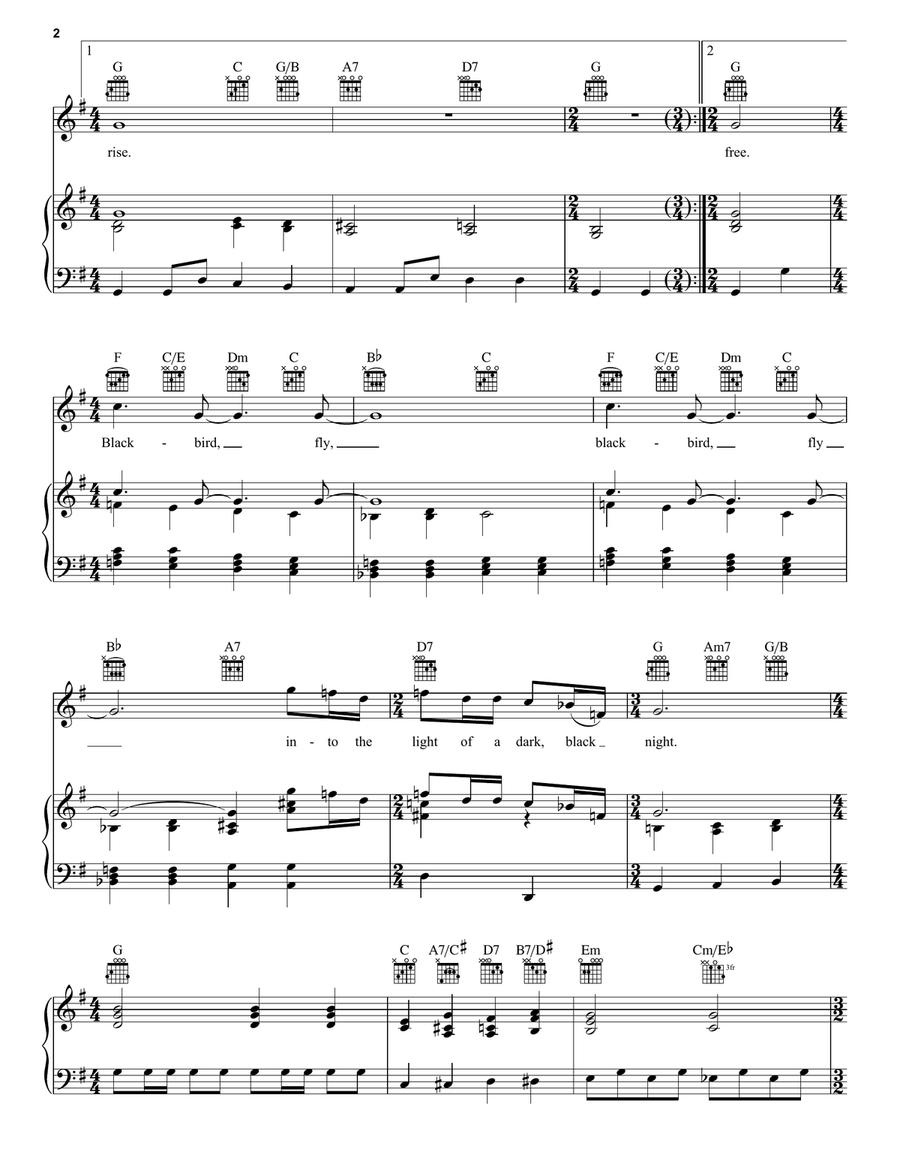Blackbird Acoustic Guitar scores gallery preview page 2
