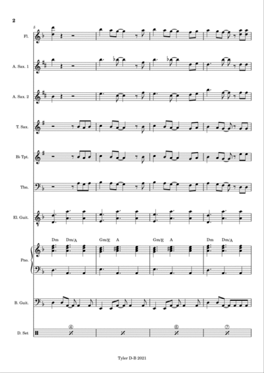 Sway (quien Sera) - Score Only Jazz Ensemble scores gallery preview page 2