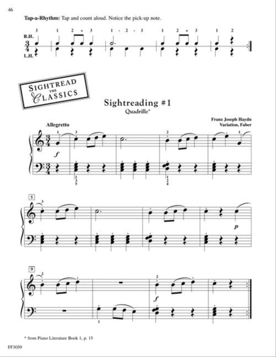 Piano Sightreading Book 1