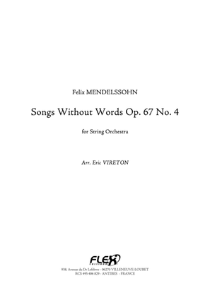 Book cover for Songs Without Words Opus 67 No. 4