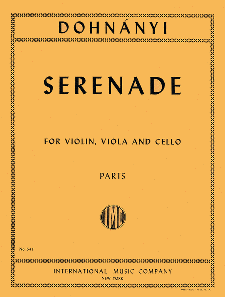 Dohnanyi, Ernst Von  : Serenade in C major, Op. 10 (parts)