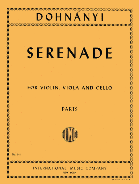 Serenade In C Major, Opus 10