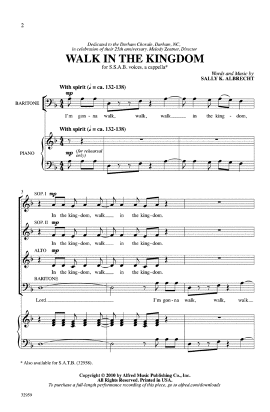 Walk in the Kingdom Walk in the Kingdom 3-Part scores gallery preview page 2