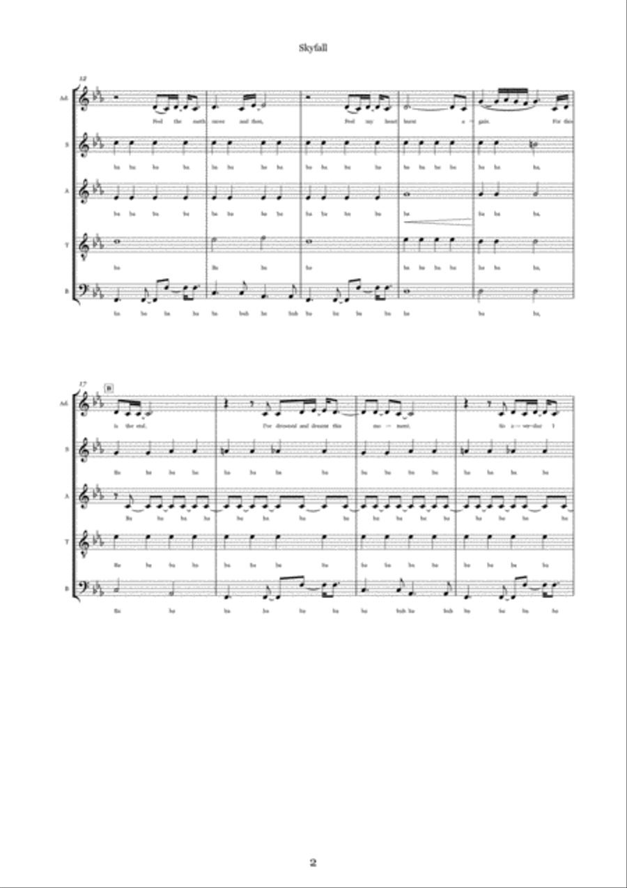 Skyfall Skyfall 4-Part scores gallery preview page 2