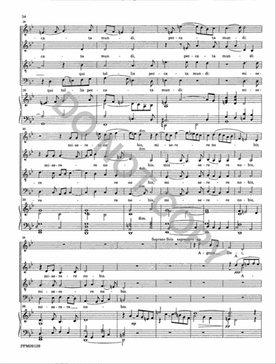 Missa Matris Dei 4-Part scores gallery preview page 35