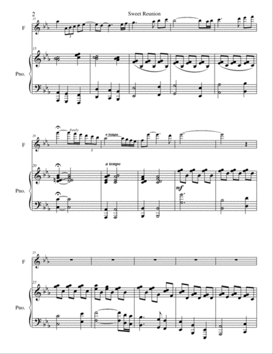 Sweet Reunion Flute Solo scores gallery preview page 2