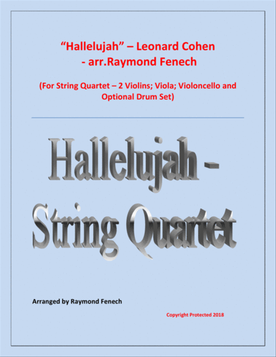 Hallelujah String Quartet scores gallery preview page 1