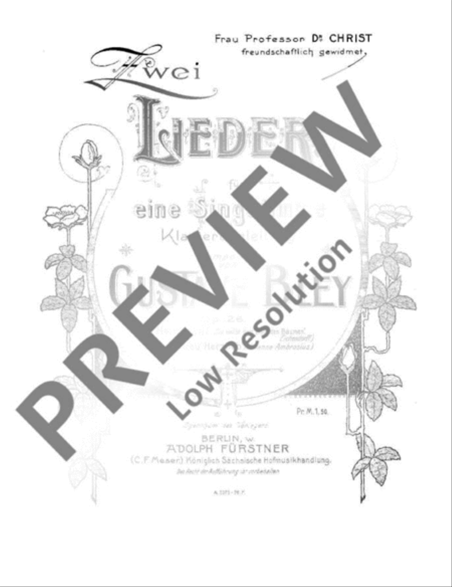 Zwei Lieder Voice Solo scores gallery preview page 2