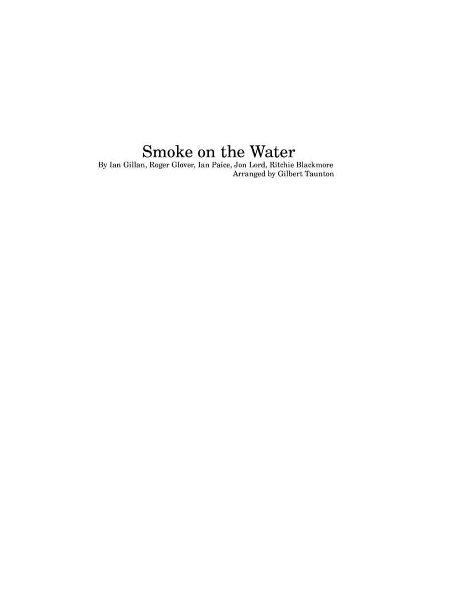 Smoke On The Water Smoke On The Water Guitar Ensemble scores gallery preview page 1