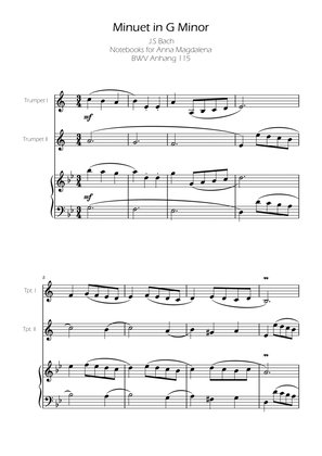 Minuet in G minor BWV Anh. 115 - Bach - Trumpet Duet