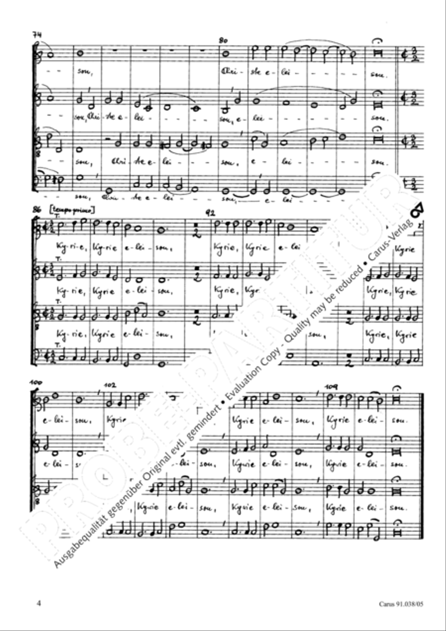 Missa Salvatoris Missa Salvatoris 4-Part scores gallery preview page 5