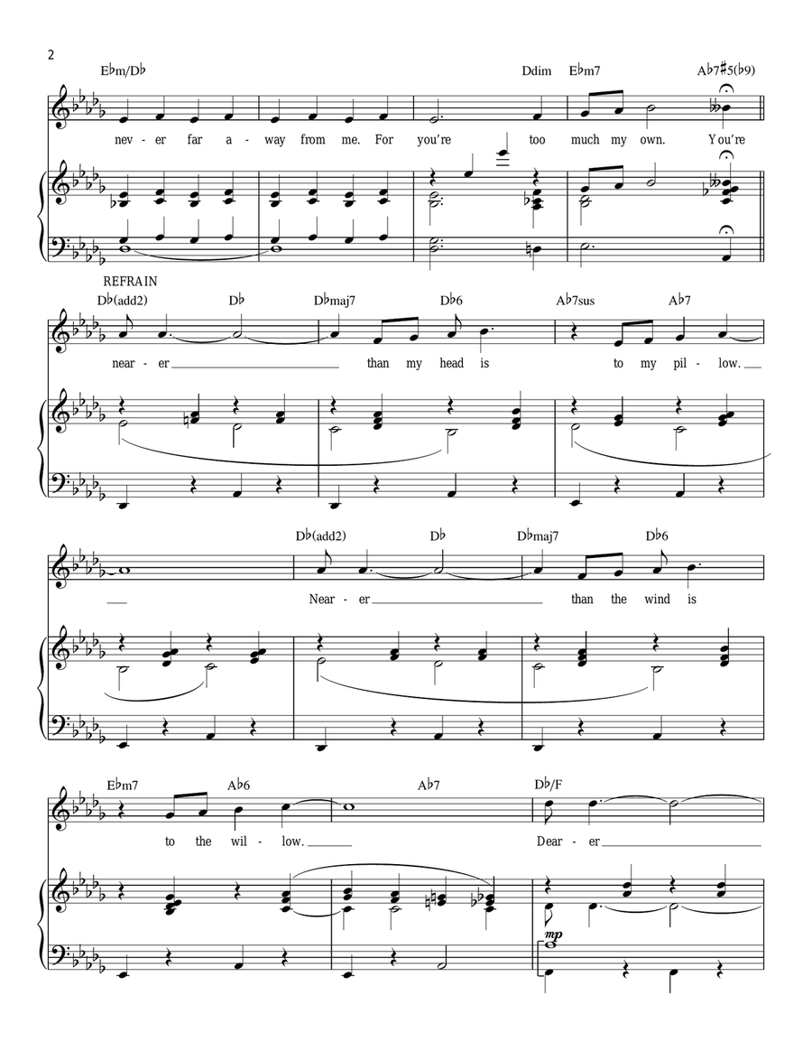 You're Nearer Piano, Vocal, Guitar scores gallery preview page 2