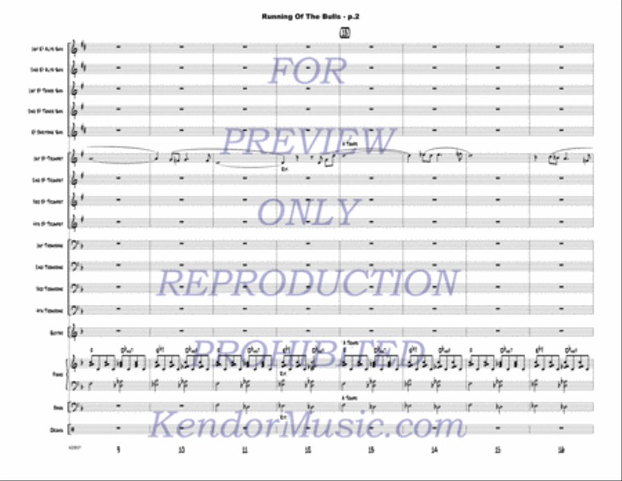 Running Of The Bulls Jazz Ensemble scores gallery preview page 3