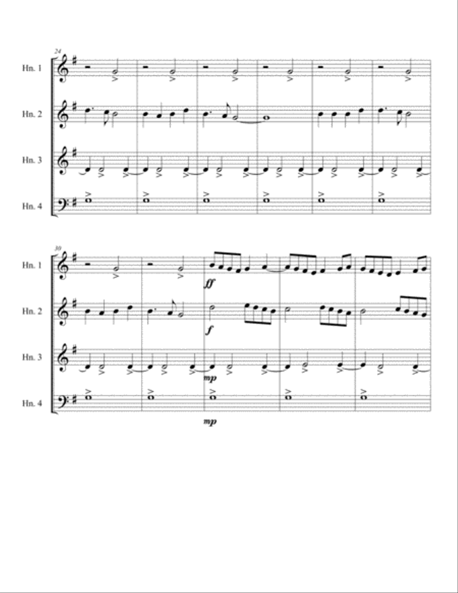 Christmas Melody Christmas Melody Horn Solo scores gallery preview page 3