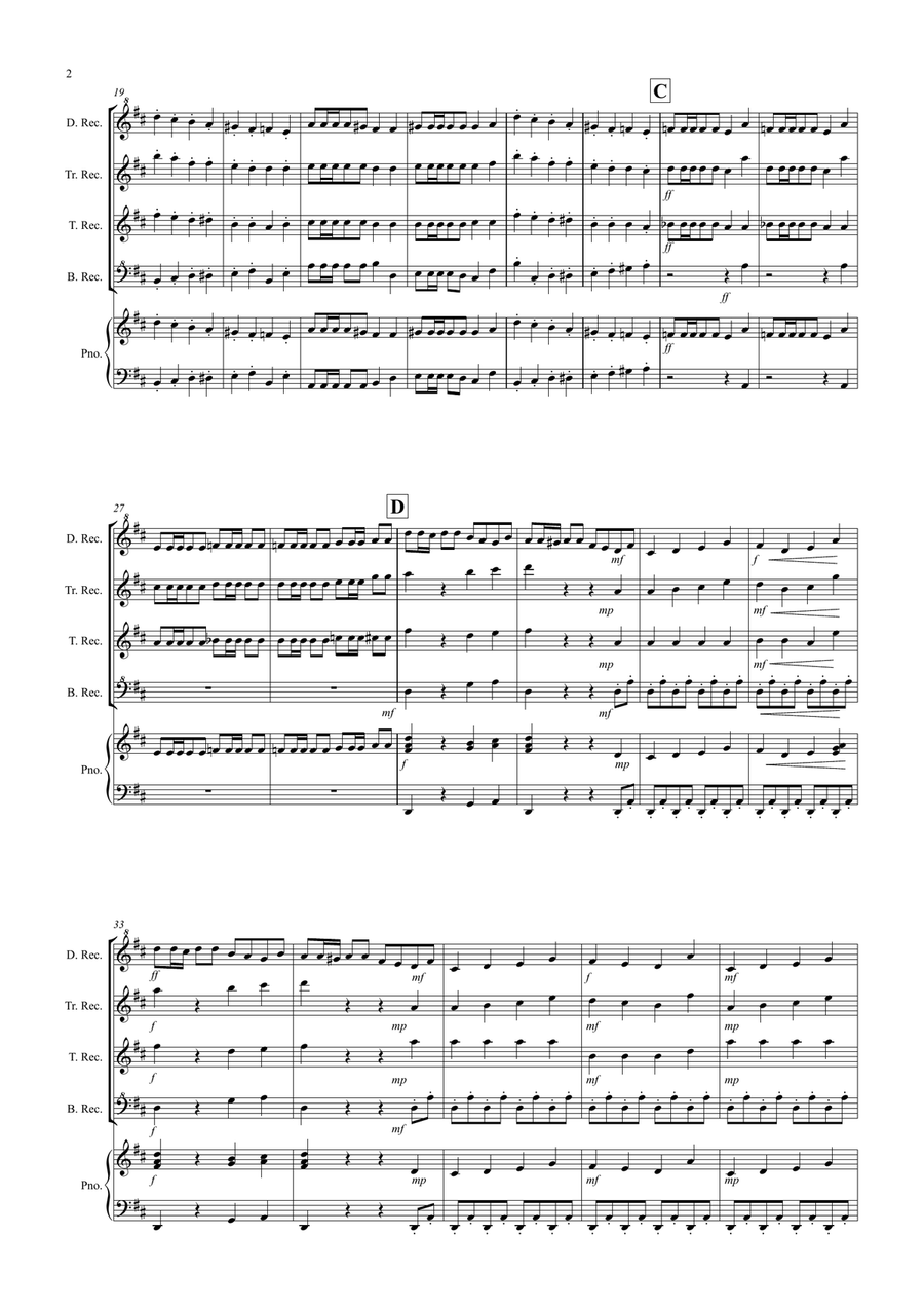 Trepak (Fantasia from Nutcracker) for Recorder Quartet Recorder scores gallery preview page 2