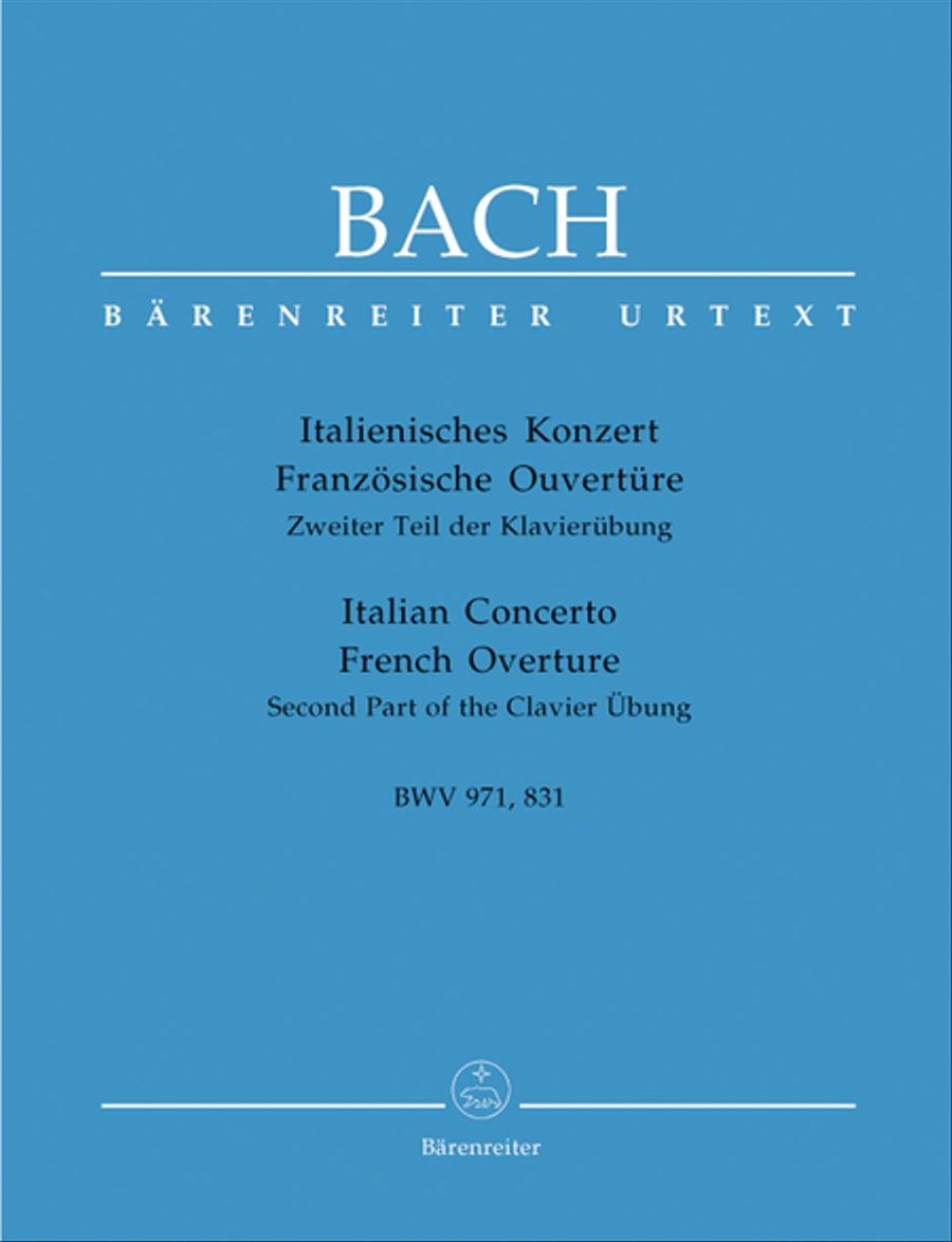 Italienisches Konzert / Franzosische Ouverture BWV 971, BWV 831 Harpsichord scores gallery preview page 1