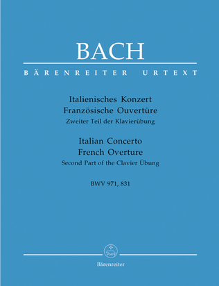 Book cover for Italienisches Konzert / Franzosische Ouverture BWV 971, BWV 831