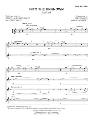 Into the Unknown (from Frozen 2) (arr. Deke Sharon & David Wright)