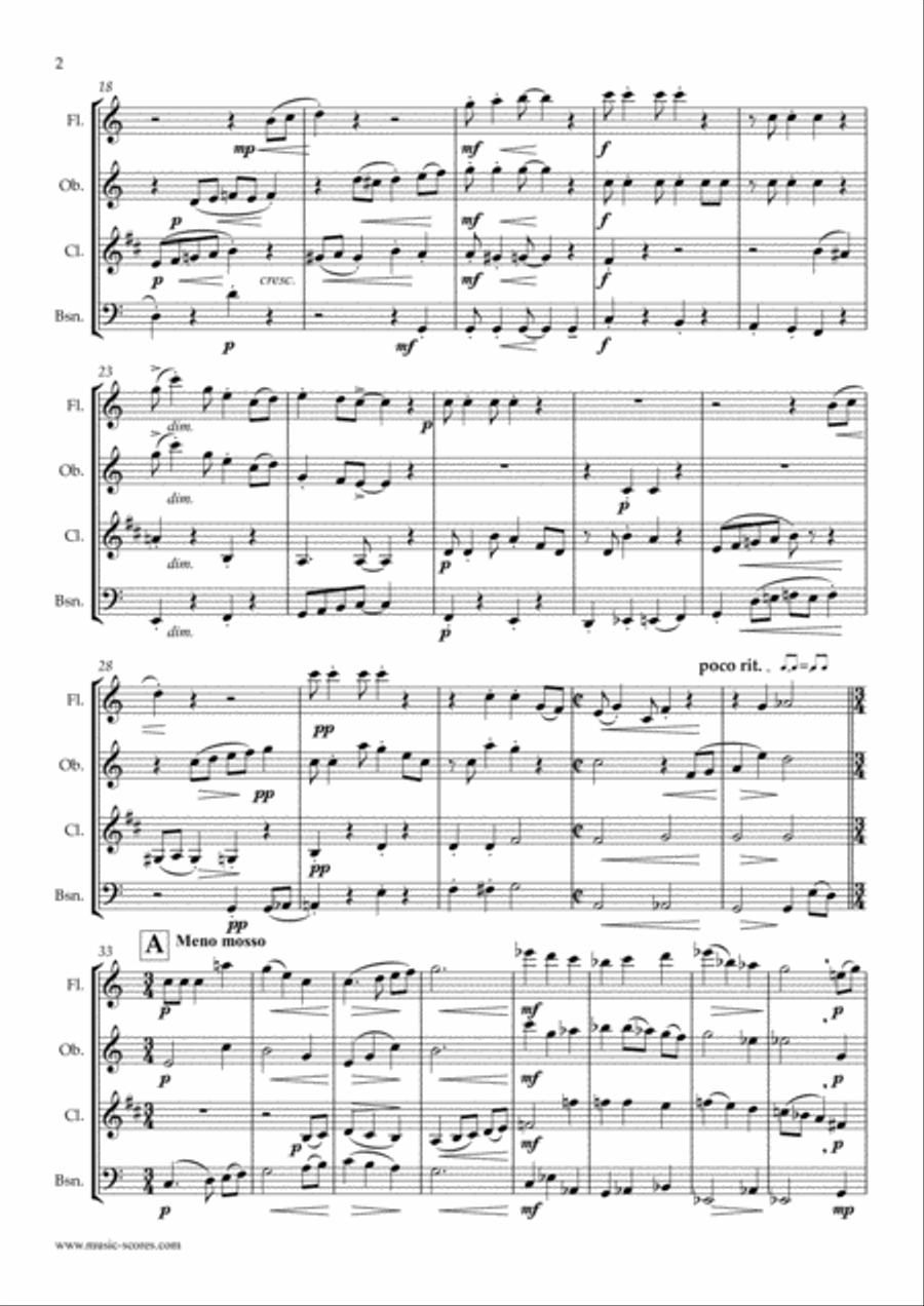 Reindeer Rampage - Wind Quartet Reindeer Rampage - Wind Quartet Woodwind Quartet scores gallery preview page 2