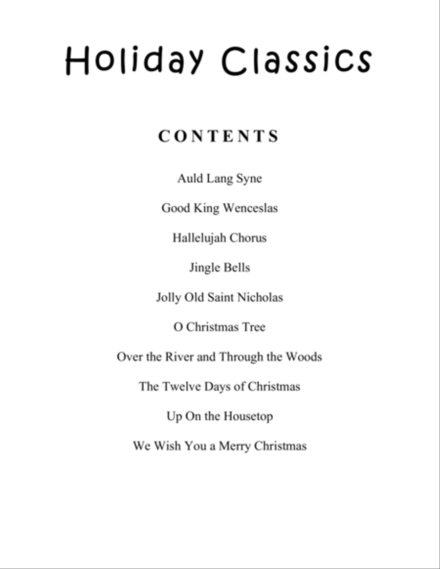 Holiday Classics (A Collection of 10 Easy Violin Duets with Piano Accompaniment) image number null