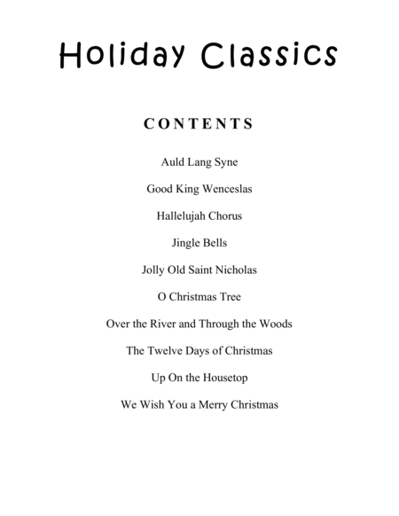 Holiday Classics (A Collection of 10 Easy Violin Duets with Piano Accompaniment) image number null