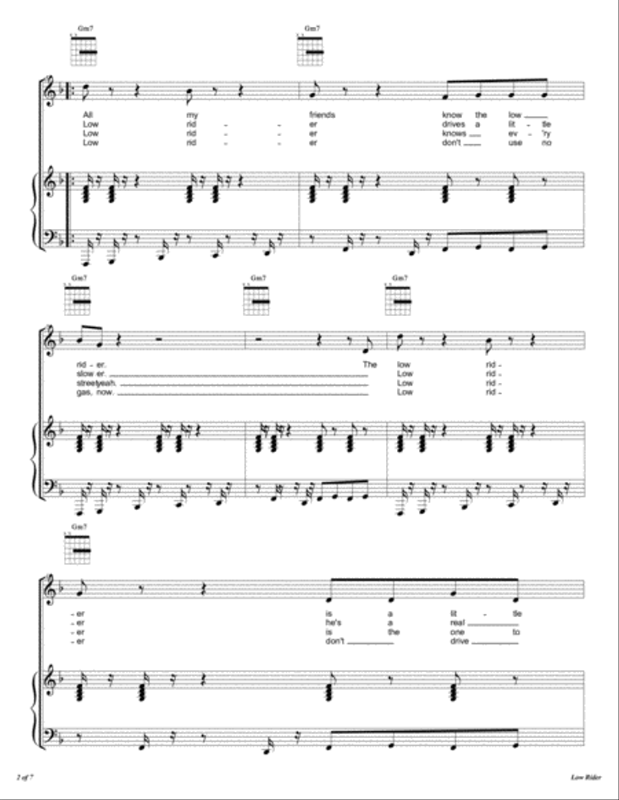 Low Rider Voice scores gallery preview page 3