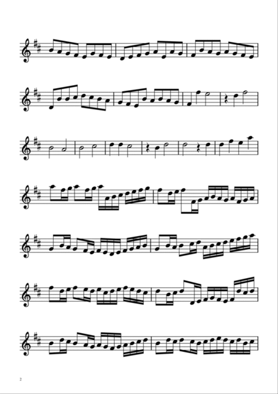 Canon in D Easy Trumpet Solo B-Flat Trumpet scores gallery preview page 2