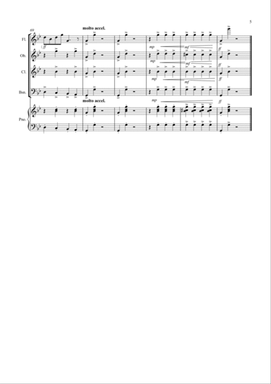 In the Hall of the Mountain King for Wind Quartet Woodwind Quartet scores gallery preview page 5