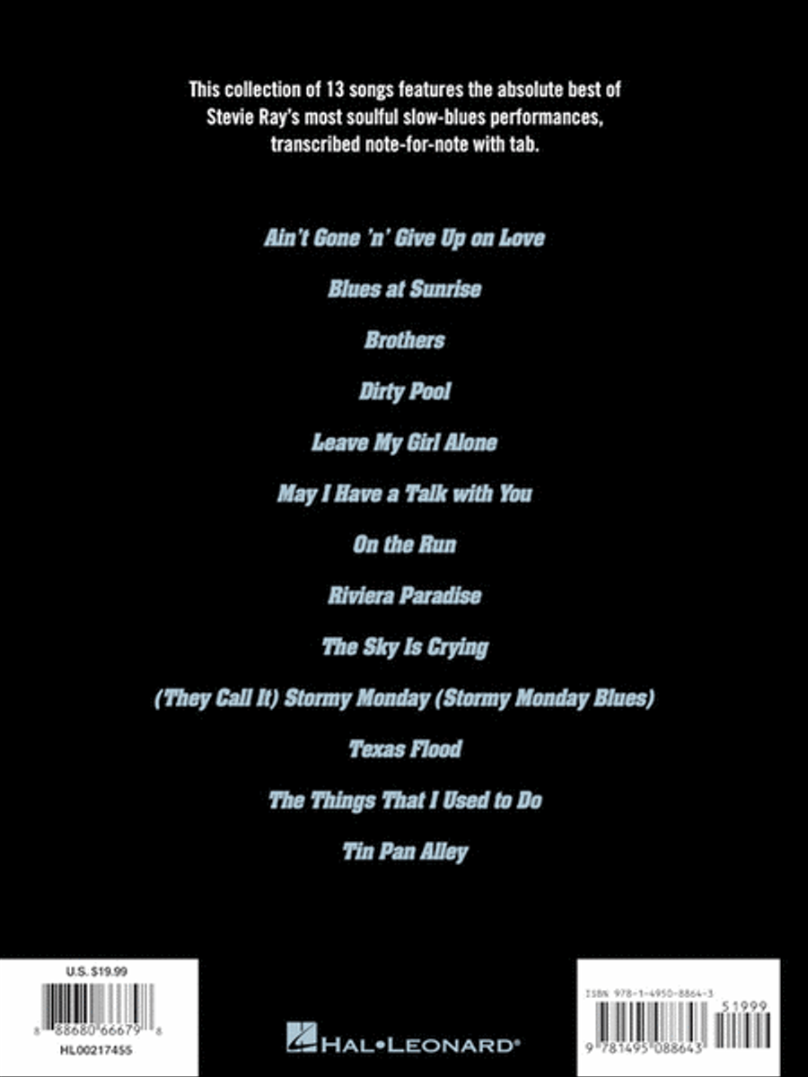Stevie Ray Vaughan – Plays Slow Blues Electric Guitar scores gallery preview page 5