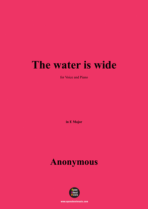 Anonymous-The water is wide,in E Major