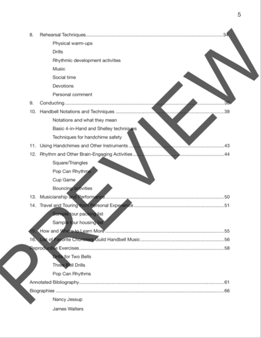 Building a Successful Handbell or Handchime Choir Choir scores gallery preview page 5