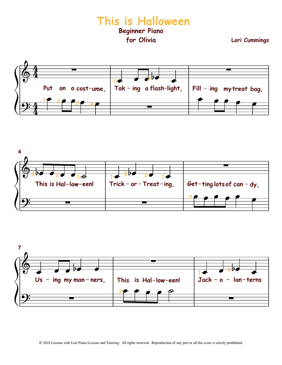 This is Halloween Piano Method scores gallery preview page 1