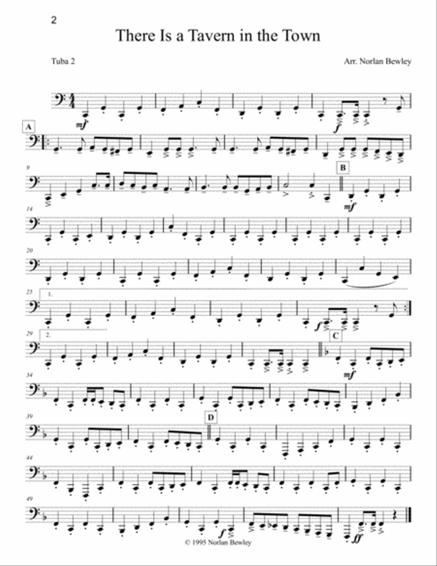 Octubafest Tuba 2 Bass Clef Part Book - Tuba/Euphonium Quartet image number null