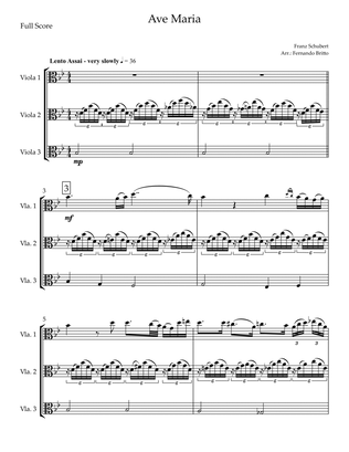 Ave Maria (Franz Schubert) for Viola Trio