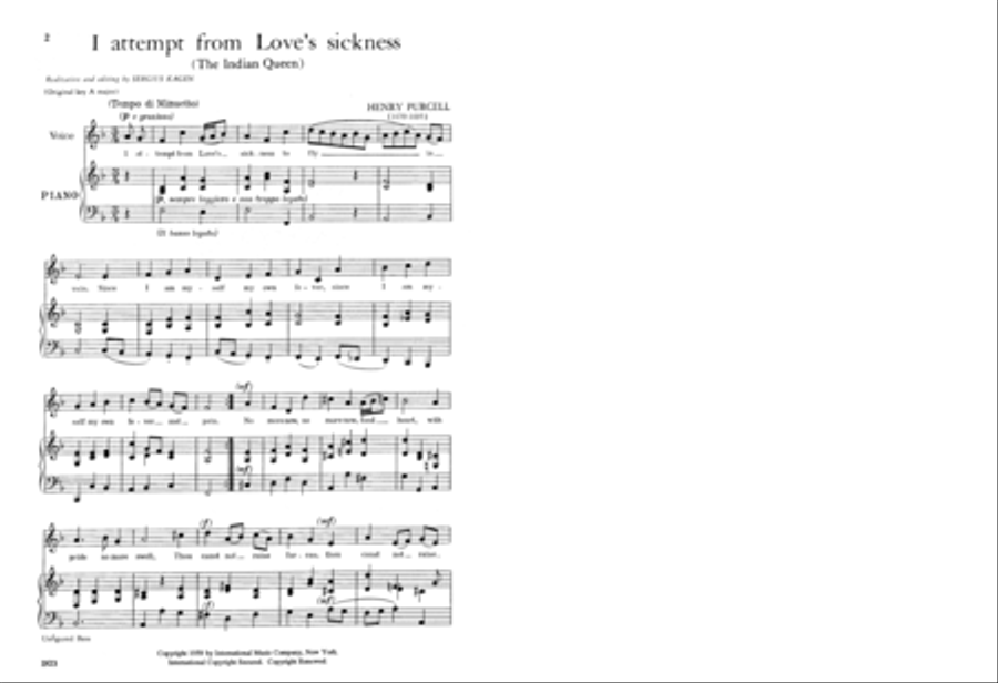 I Attempt From Love'S Sickness To Fly: Low In F Low Voice scores gallery preview page 2
