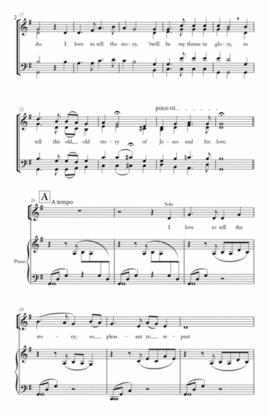 I Love to Tell the Story (SATB and Soprano Solo)