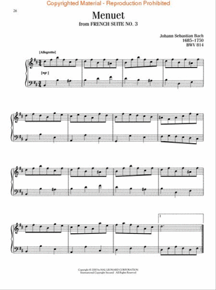 The Baroque Era – Intermediate to Advanced Piano Solo Piano Solo scores gallery preview page 4