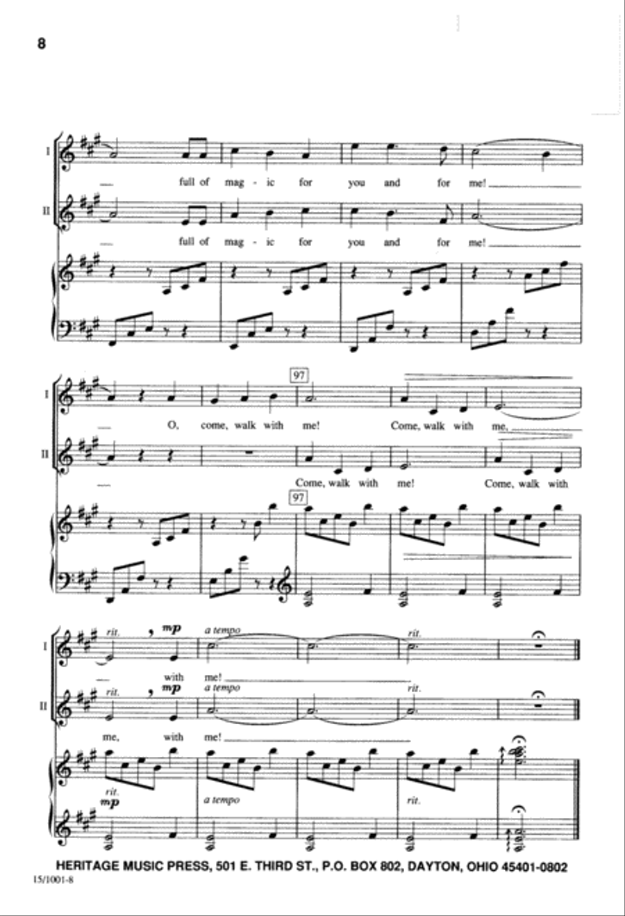 Come Walk With Me 2-Part scores gallery preview page 8