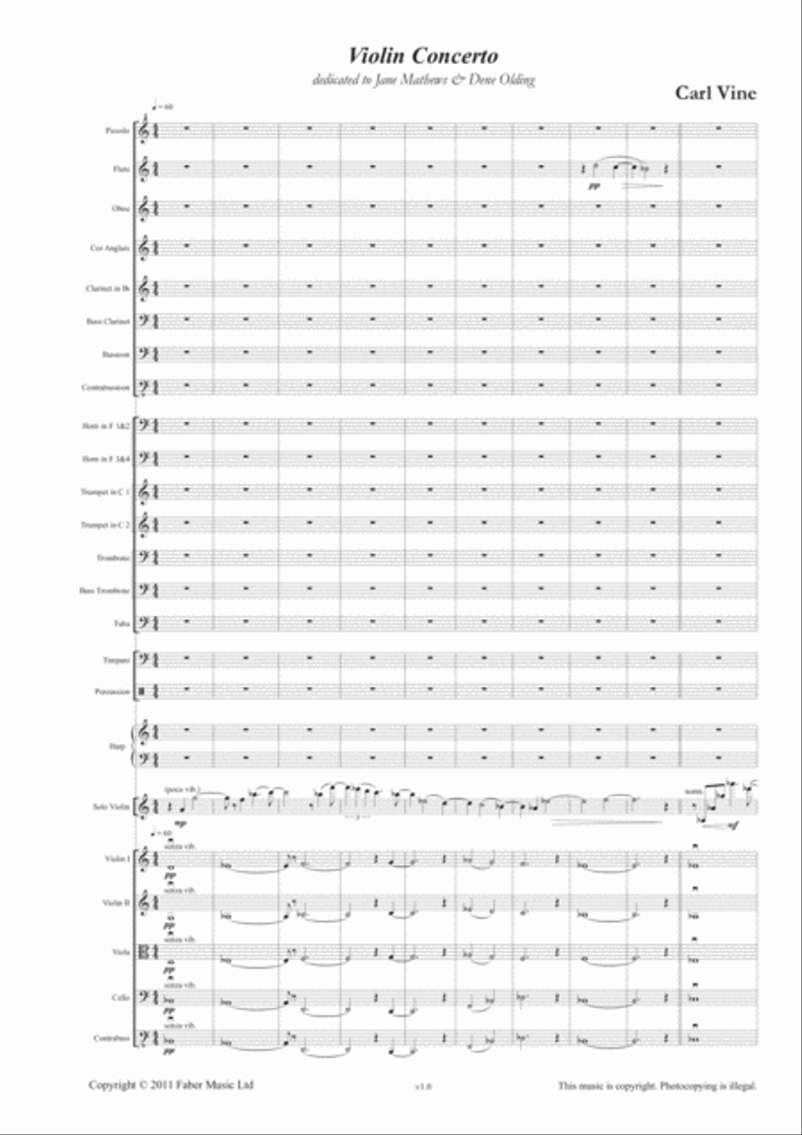 Violin Concerto Full Orchestra scores gallery preview page 2