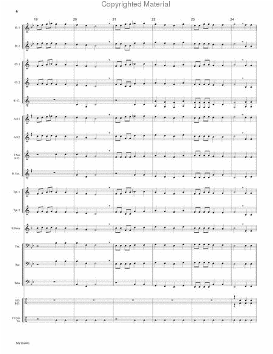 My Dawg My Dawg Concert Band scores gallery preview page 6