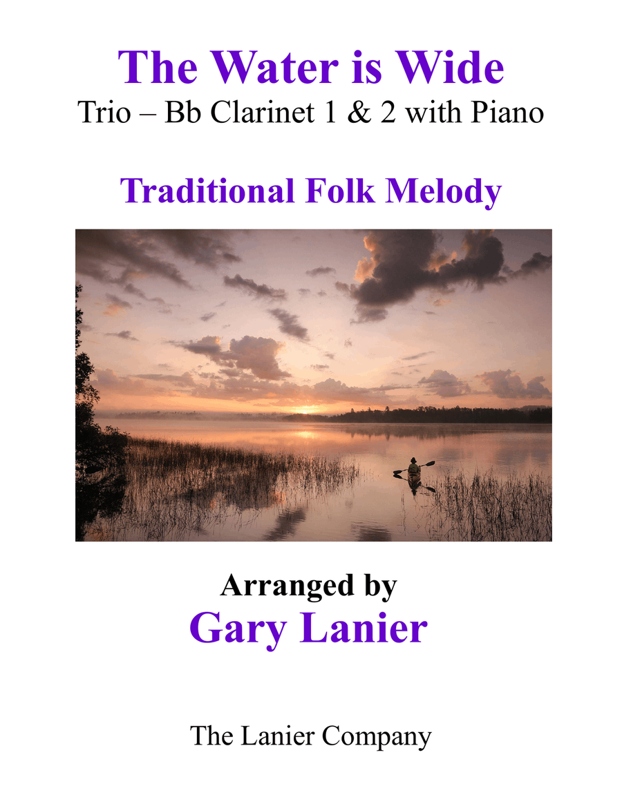 THE WATER IS WIDE (Trio – Bb Clarinet 1 & 2 with Piano and Parts) B-Flat Clarinet scores gallery preview page 1
