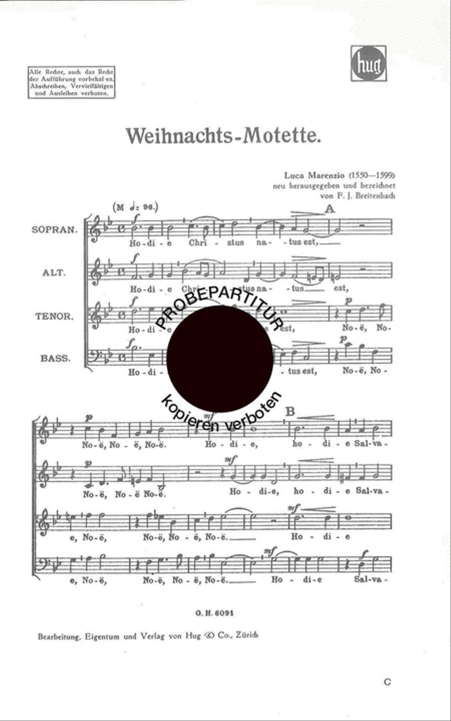 Weihnachts-Motette Weihnachts-Motette Choir scores gallery preview page 1