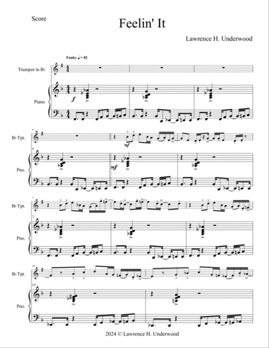 Feelin' It B-Flat Trumpet scores gallery preview page 2