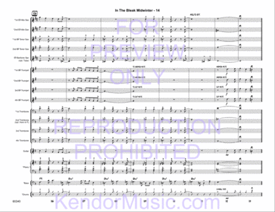 In The Bleak Midwinter Jazz Ensemble scores gallery preview page 15
