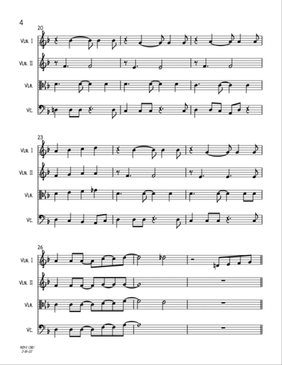 Mary, Did You Know? String Quartet scores gallery preview page 4