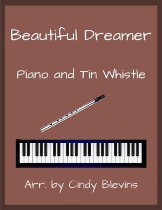 Beautiful Dreamer, Piano and Tin Whistle (D)
