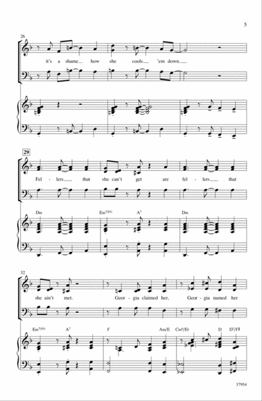 Sweet Georgia Brown Sweet Georgia Brown Choir scores gallery preview page 4